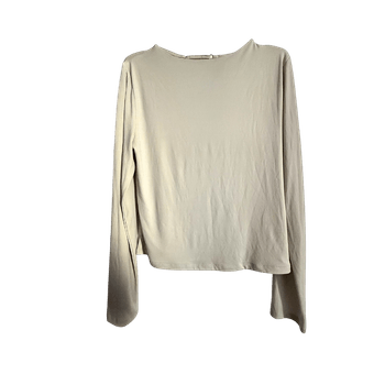 Beige long-sleeved top