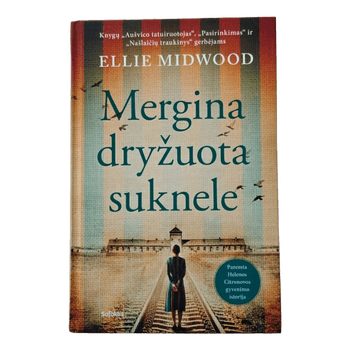 Mergina dryžuota suknele
