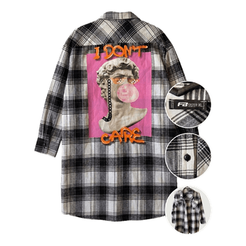 Black white plaid shirt