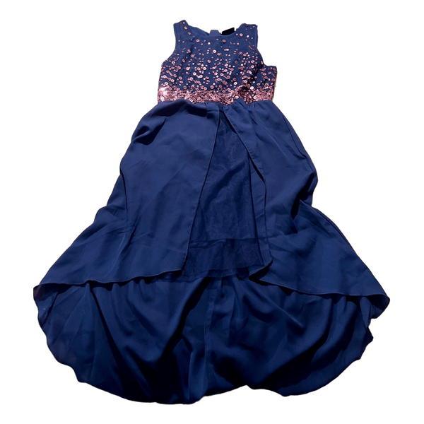 Blue sequin party dress