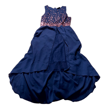 Blue sequin party dress