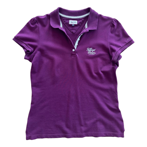 Violetti Tommy Hilfiger lyhythihainen pikeepaita, koko M