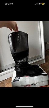 Black leather boots