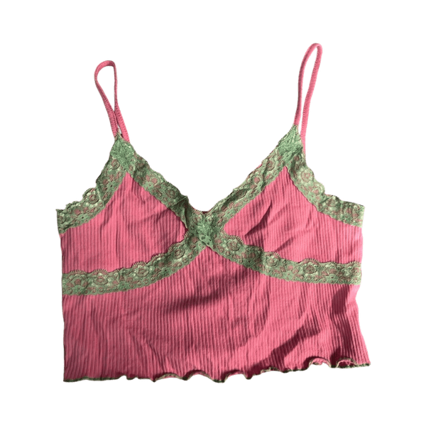 Sinsay pink ribbed cami