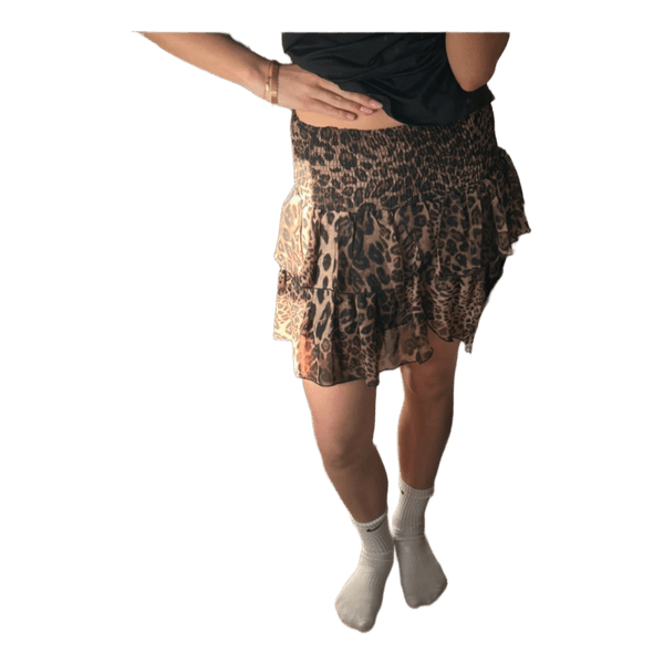Leopard print mini skirt