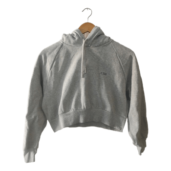 Icaniwillin Everyday Cropped Hoodie Wmn Light Grey Melange