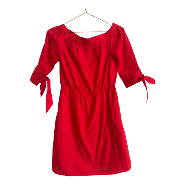 Red H&M off-shoulder dress