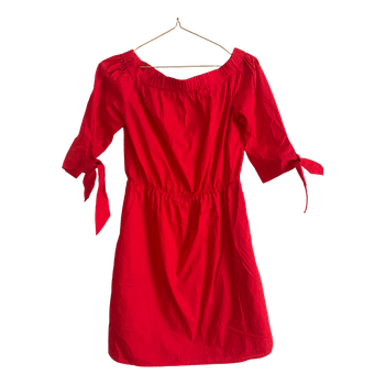 Red H&M off-shoulder dress