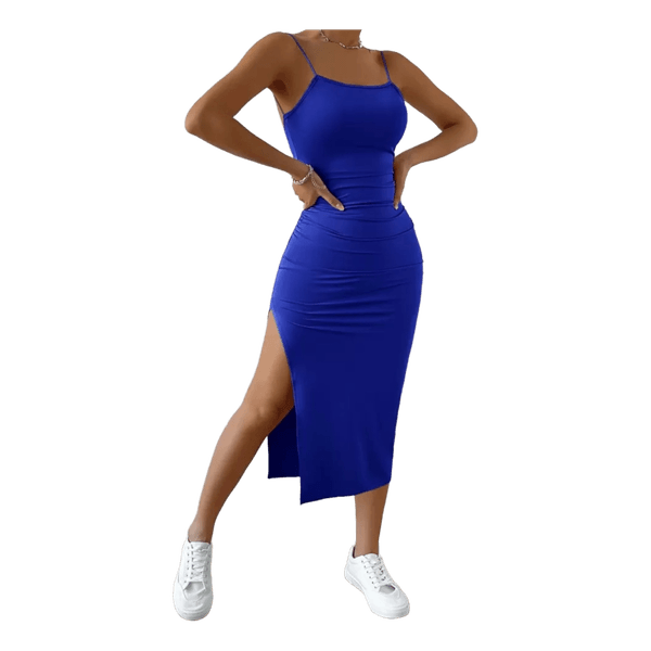 Blue midi dress