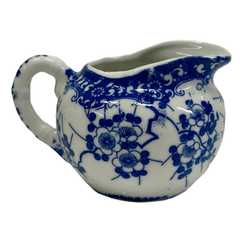 Blue floral porcelain creamer