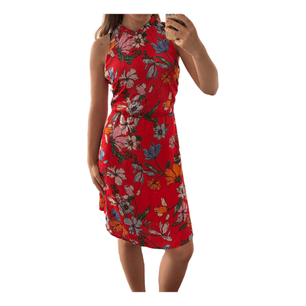 Red floral dress