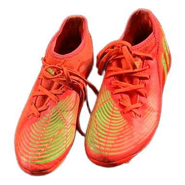 Orange football boots
