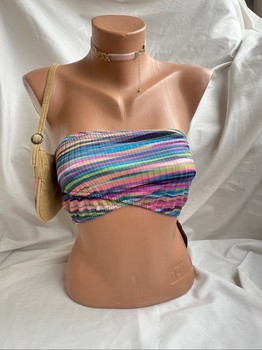 Boohoo striped crop top y2k 90s 00s 2000s coquette