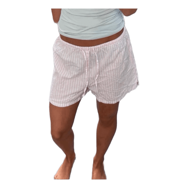 Lyserøde stribet shorts