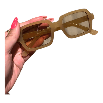 Beige square sunglasses