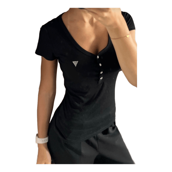 Black buttoned top
