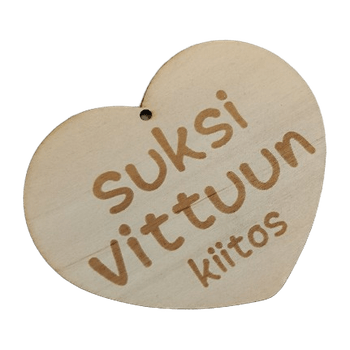Suksi Vittuun kiitos kyltti