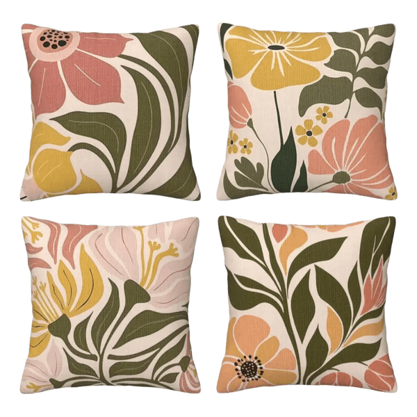 Floral pillow covers, 45 x 45 cm