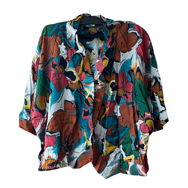 80’s vintage button-up t-shirt blouse