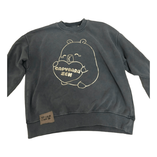 Grå sweatshirt med capybara