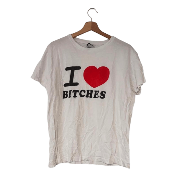 Weißes print t-shirt