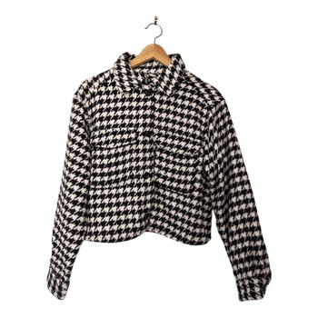 H&M cropped fuzzy jacket