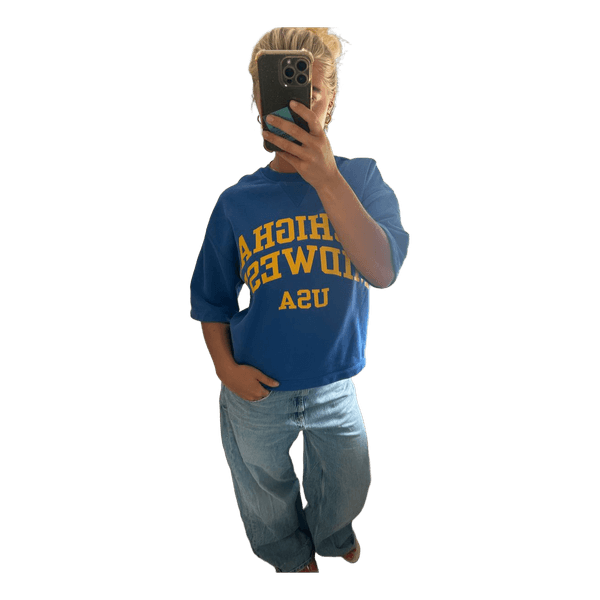 Blå sweatshirt