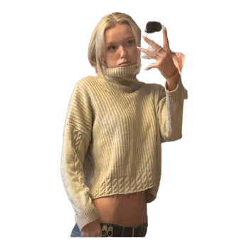 Beige turtleneck sweater