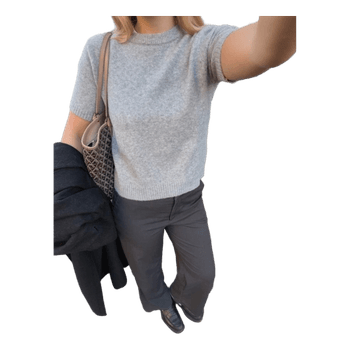 Grey short sleeve sweater