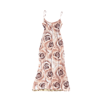 Rose print midi dress