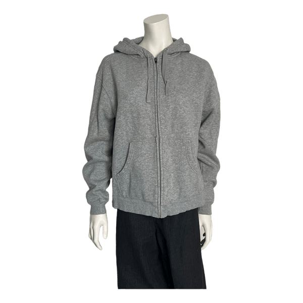 Grey zip-up hoodie