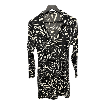Anna Field Black white abstract dress
