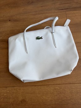 White Lacoste tote bag