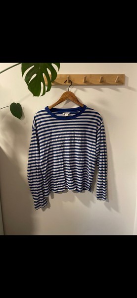 Stribet langærmet top