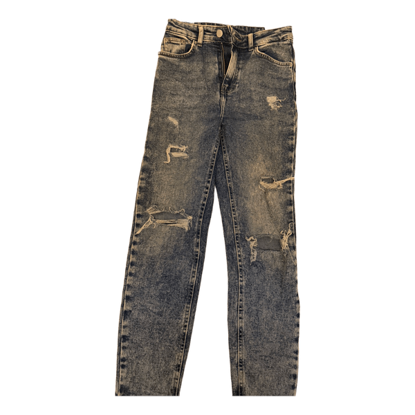 Blue denim ripped jeans
