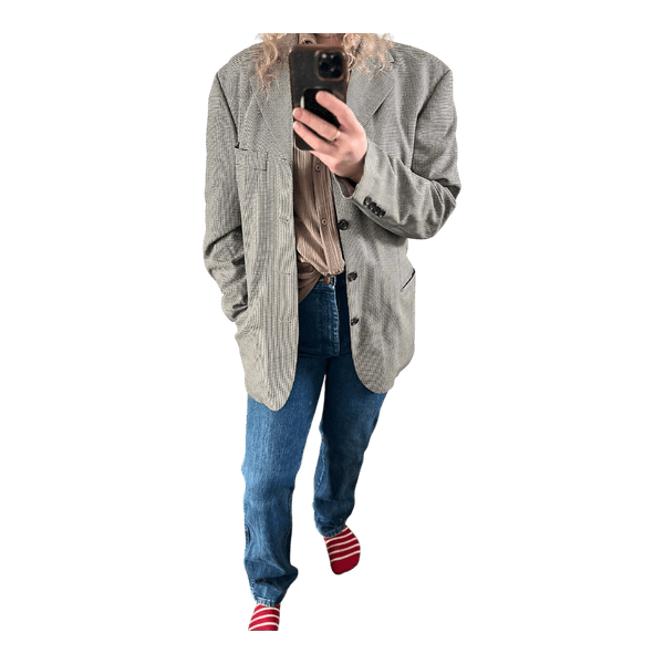 Harmaa Hugo Boss ruudullinen bleiseri