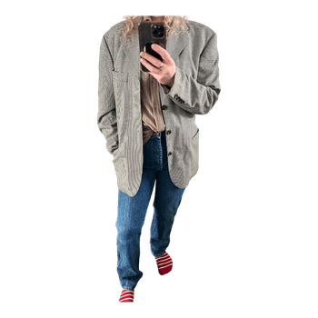 Harmaa Hugo Boss ruudullinen bleiseri