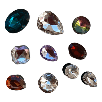 Decorative crystal shoe charms