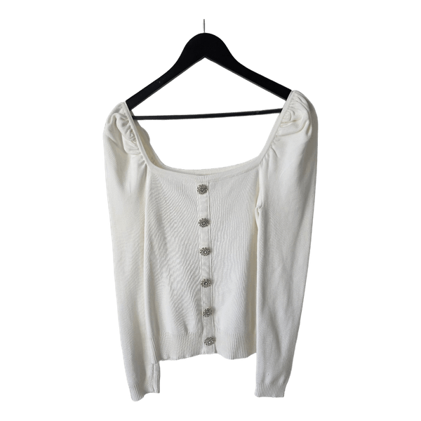Biały kardigan z ozdobnymi guzikami Soky& Soka