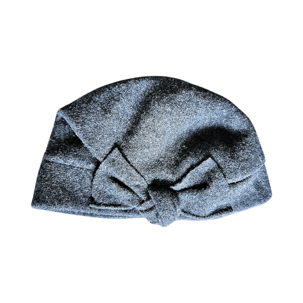 Seeberger dark grey wool cloche hat with bow | vintage chic | 100% wool