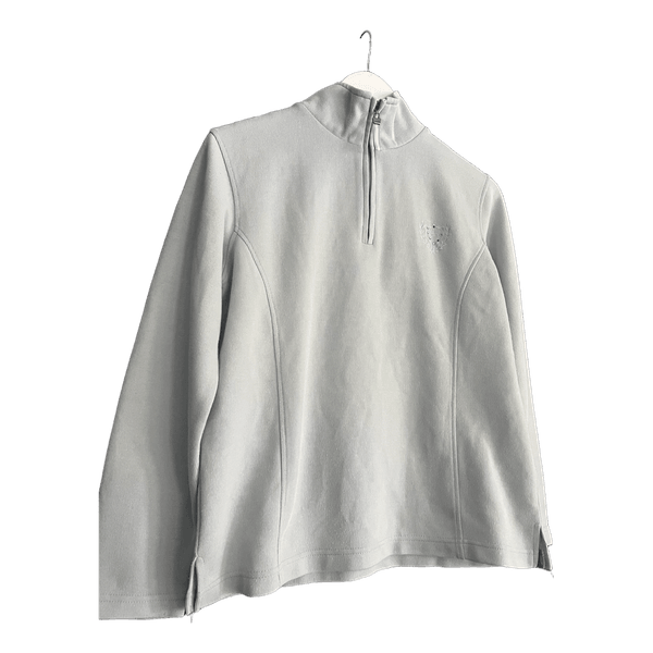 Light blue half zip sweatshirt