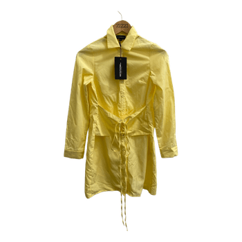 Yellow corset shirt dress