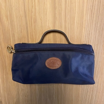 Tummansininen Longchamp pikkulaukku