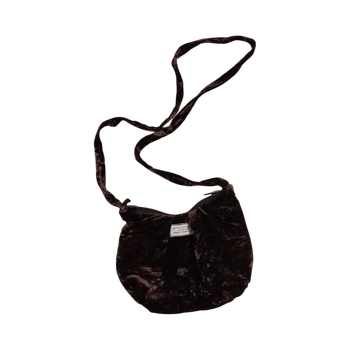 Tummanvioletti samettilaukku 