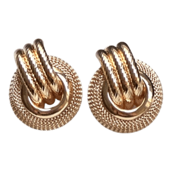Gold clip-on earrings