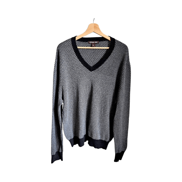 Michael Kors Men’s V-Neck Knit Sweater | Size XL | Classic Timeless Style