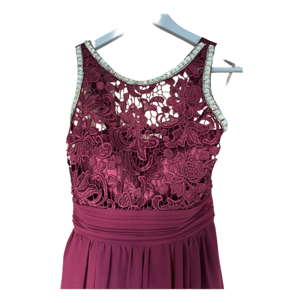 Burgundy maxi evening dress