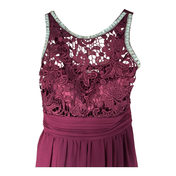 Burgundy maxi evening dress