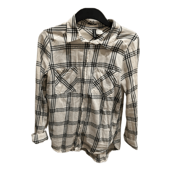 White plaid cotton shirt