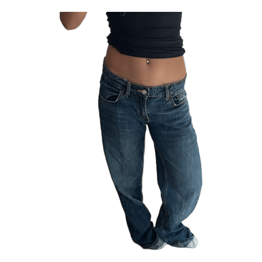 udgået mørkeblå zara jeans